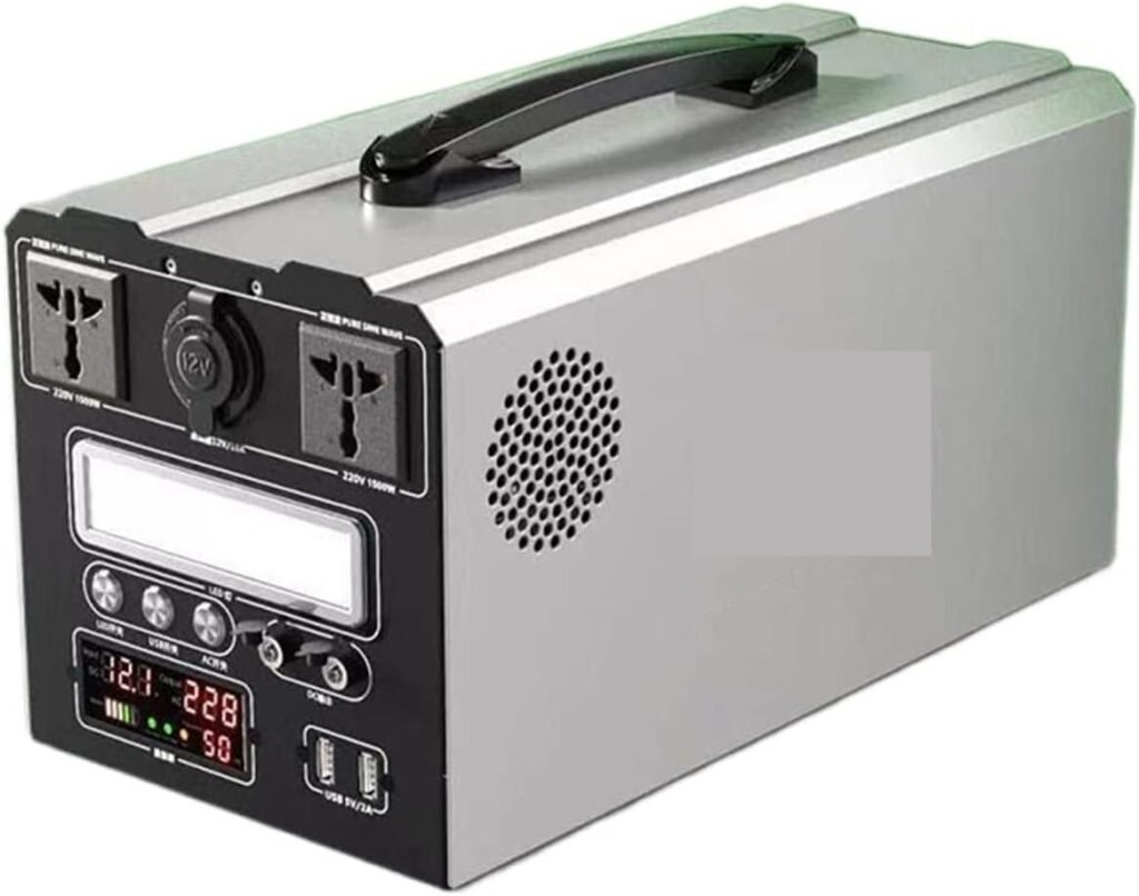 420000mAh Power Supply Station 1000W Portable Home Power Bank 220V 1500Wh Solar Generator External Battery For Outdoor Camping (Color : 1000W 1500Wh, Size : 110V)