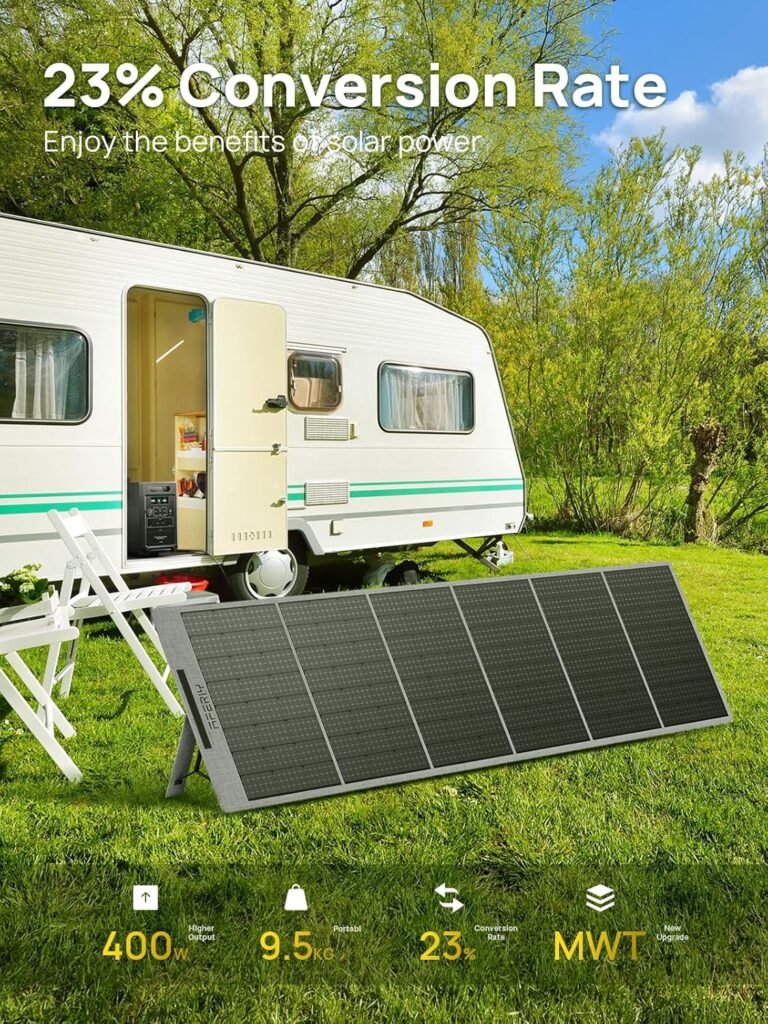 AFERIY Portable Power Station 1248Wh with 400W Portable Solar Panel, 1200W Portable Power Station with 400W Portable Solar Panel, Solar Generator for Camping, Emergency Backup, Outdoor