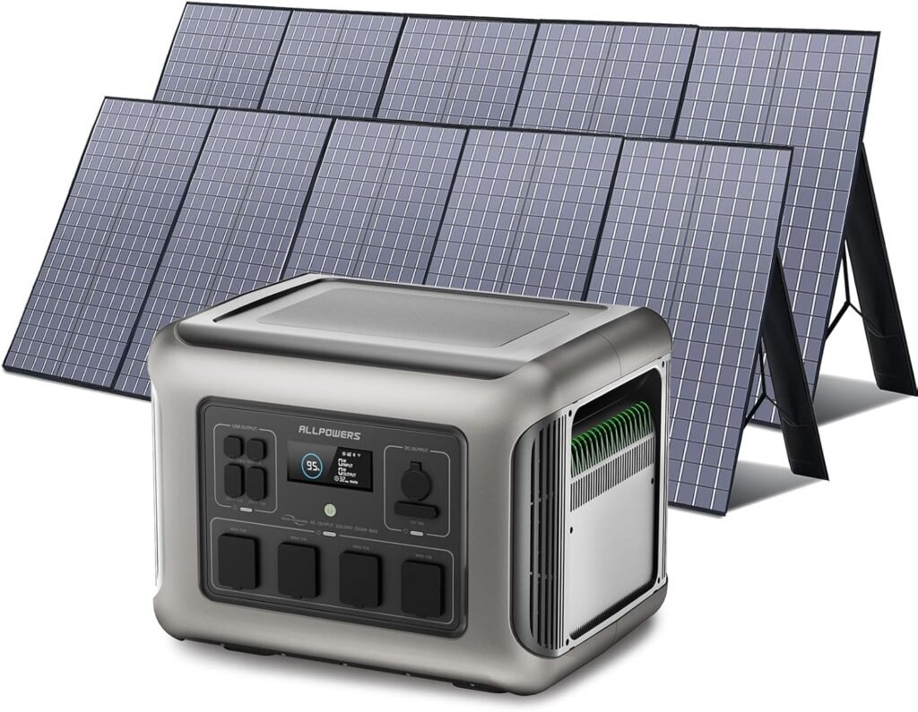 ALLPOWERS R2500 Portable Power Station, 2016Wh LiFePO4 Solar Generator, 2500W Portable Power with 13 Outputs for Road Trips/RV/Outdoor Camping/Daily Energy Storage/Emergency Backup, 6-Year Warranty
