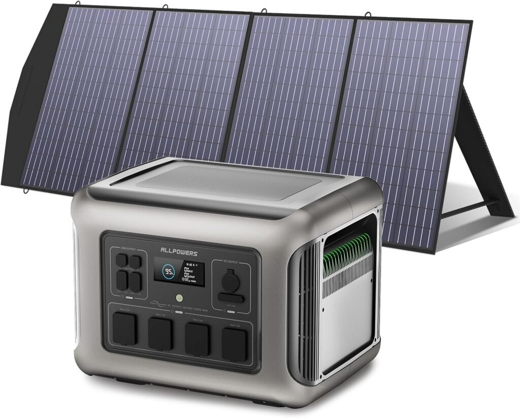 ALLPOWERS R2500 Portable Power Station, 2016Wh LiFePO4 Solar Generator, 2500W Portable Power with 13 Outputs for Road Trips/RV/Outdoor Camping/Daily Energy Storage/Emergency Backup, 6-Year Warranty