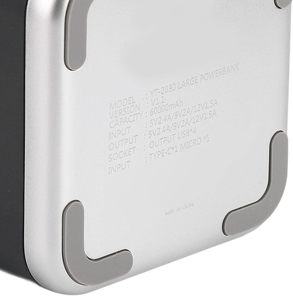 Portable Power Station, Outdoor Emergency Power Station Safety with Comfortable Handle for Home for Camping (Grey)