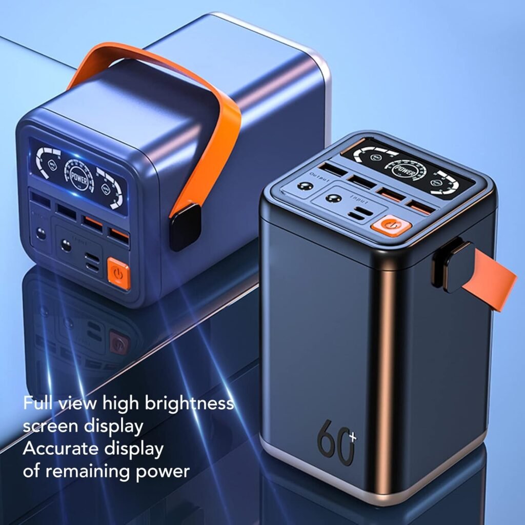 Portable Power Station, Outdoor Emergency Power Station Safety with Comfortable Handle for Home for Camping (Grey)