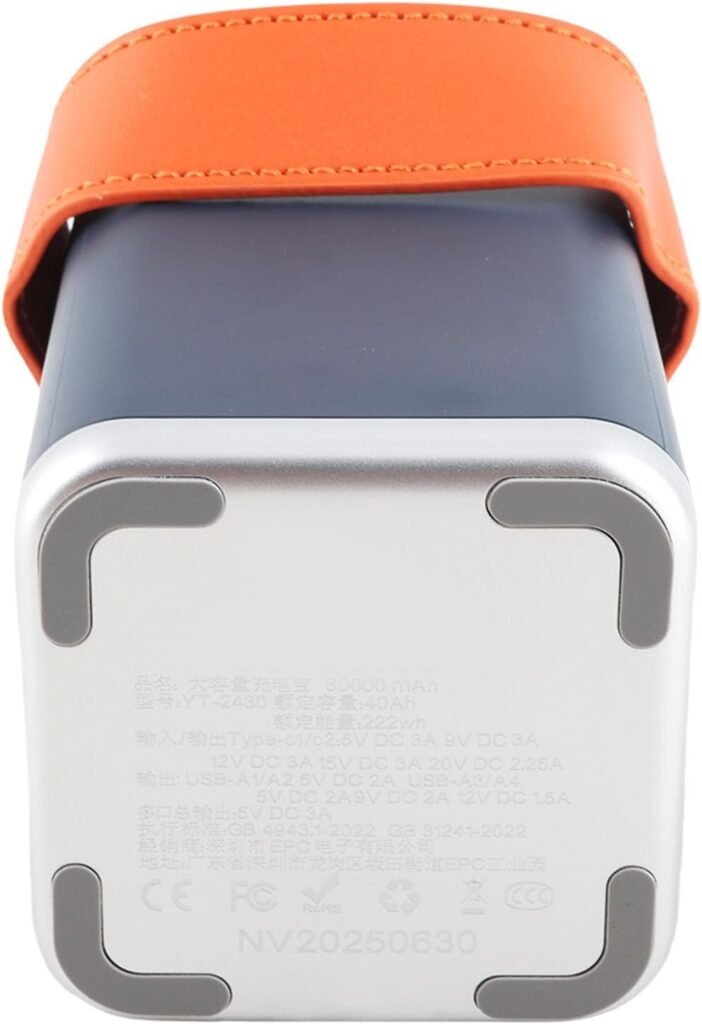 Portable Power Station,Two way Fast Charging Outdoor Power Station,60000 Mah Battery Capacity,Usb and Type C Output, Support 18w Charging,Suitable for Outdoor Camping Travel Hunting Emergency(Blue)