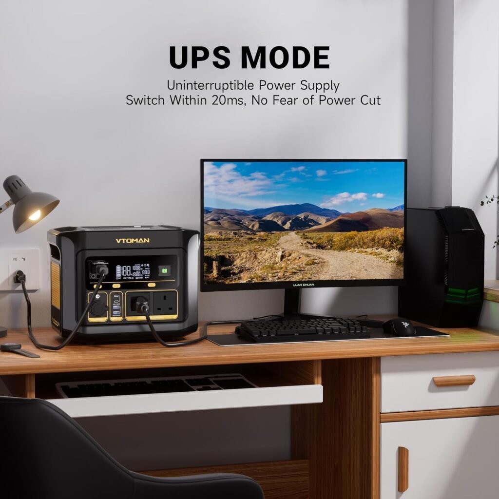VTOMAN FlashSpeed 600 Portable Power Station with 200W Solar Panel - 499Wh/600W(1200W Peak) Solargenerator with LiFePO4 Battery, 100W USB-C, 60 Min Fast Charging 0-80% for Outdoor Camping Fishing RVs