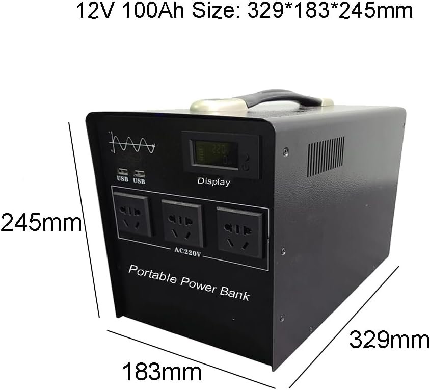 12V Portable Power Bank/Station 600Wh 1200Wh Outdoor Solar Generator Backup LiFePO4 Battery with AC 220V Outlet for Home Use, Emergency Outage, Camping Travel, RV Trip