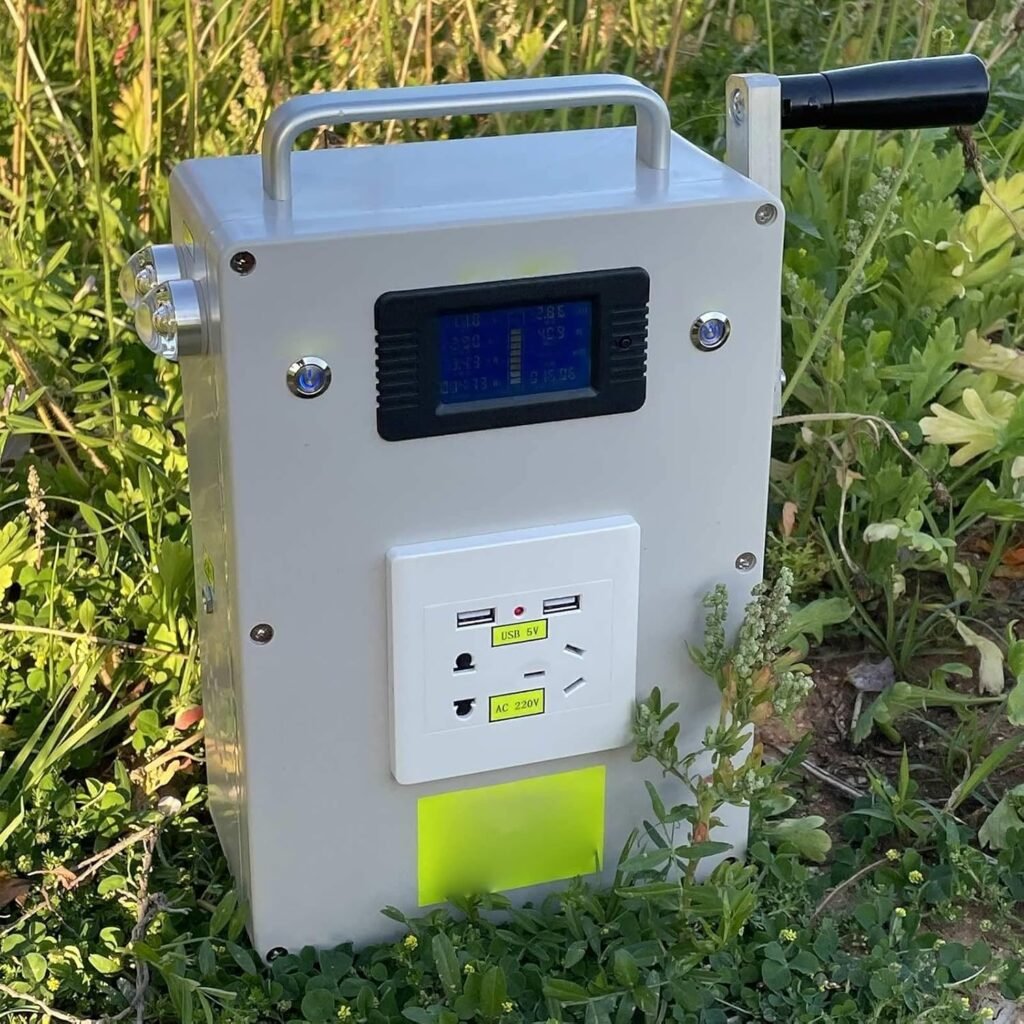 30W/150W/500W Hand Crank Generator, Portable Power Station, Portable Generator, Emergency Power, for Home Camping Outdoor,500W