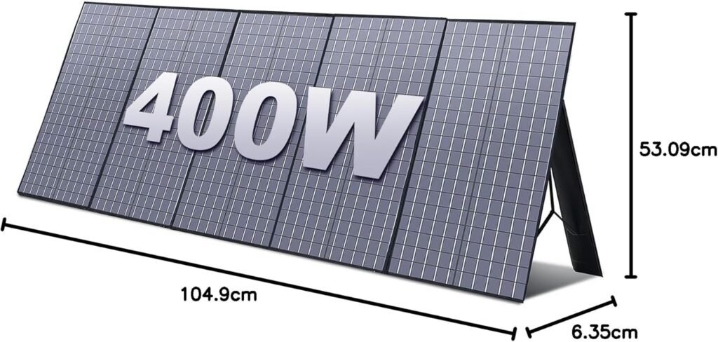ALLPOWERS 400W Foldable Solar Panel, Portable Solar Panel, Solar Charger, Solar Kit, Solar Module for Power Station Solar Generator Camping RV Boat Power Outage Outdoor Garden Balcony