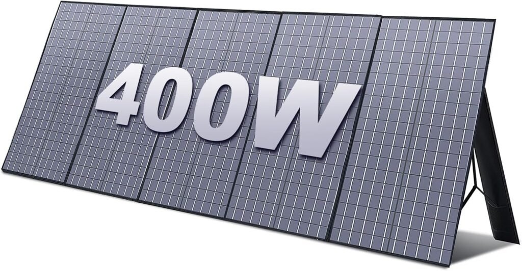ALLPOWERS 400W Foldable Solar Panel, Portable Solar Panel, Solar Charger, Solar Kit, Solar Module for Power Station Solar Generator Camping RV Boat Power Outage Outdoor Garden Balcony