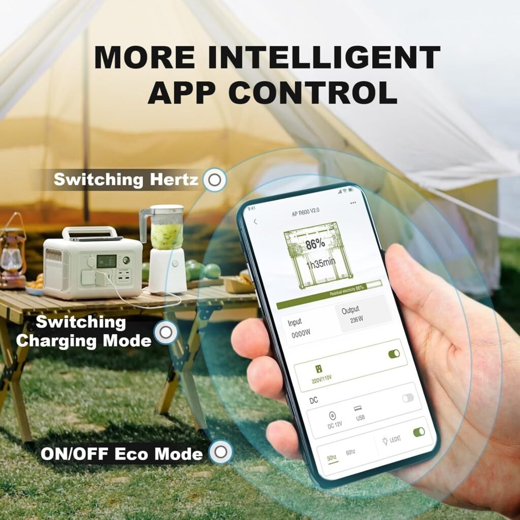 ALLPOWERS Solar Generator R600 with 140W Foldable Solar Panel, 2x 600W AC Output/299Wh LiFePO4 Battery, 100% Charged in 1 Hour Portable Power Station, USB-C 100W Home Backup Power, Camping RVs