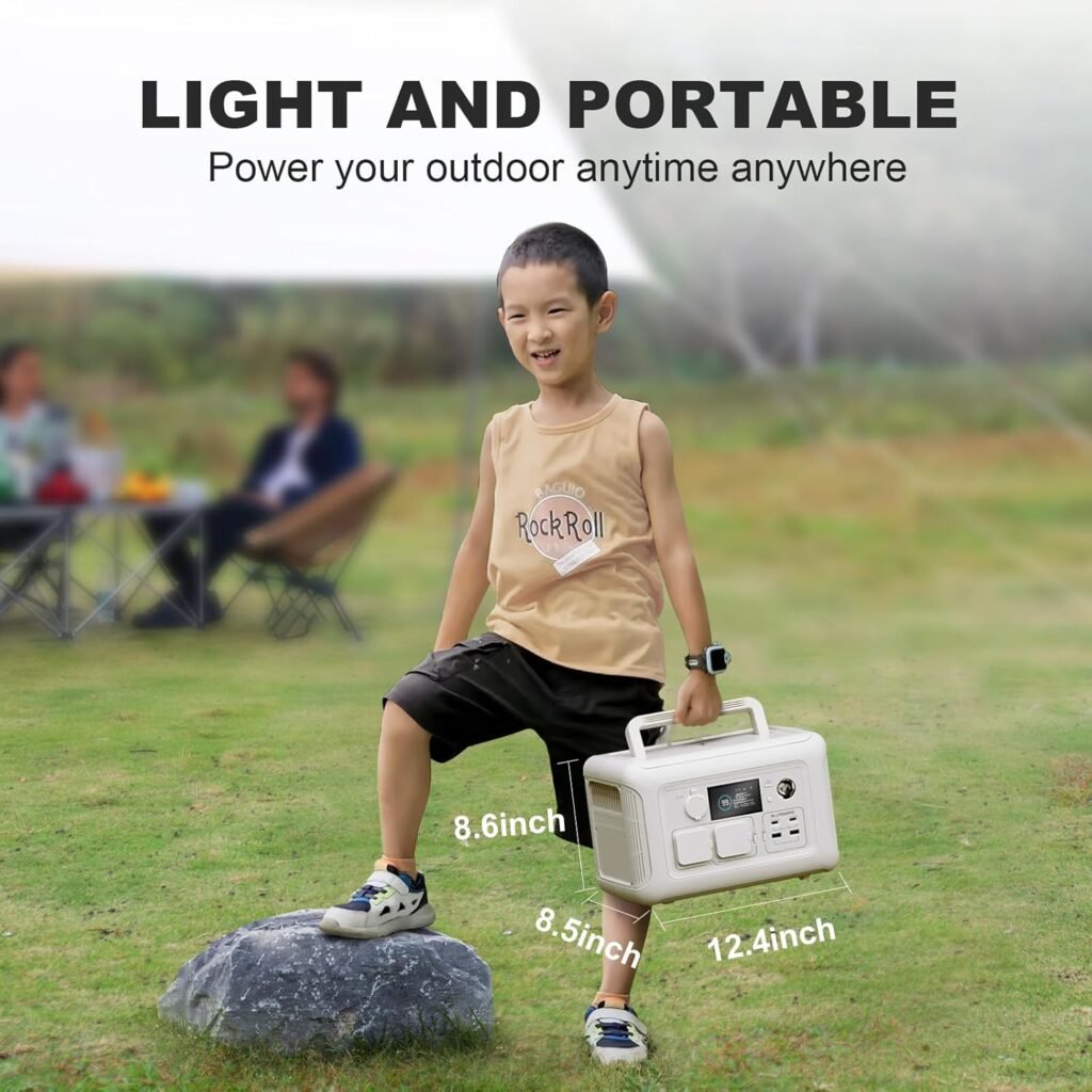 ALLPOWERS Solar Generator R600 with 140W Foldable Solar Panel, 2x 600W AC Output/299Wh LiFePO4 Battery, 100% Charged in 1 Hour Portable Power Station, USB-C 100W Home Backup Power, Camping RVs