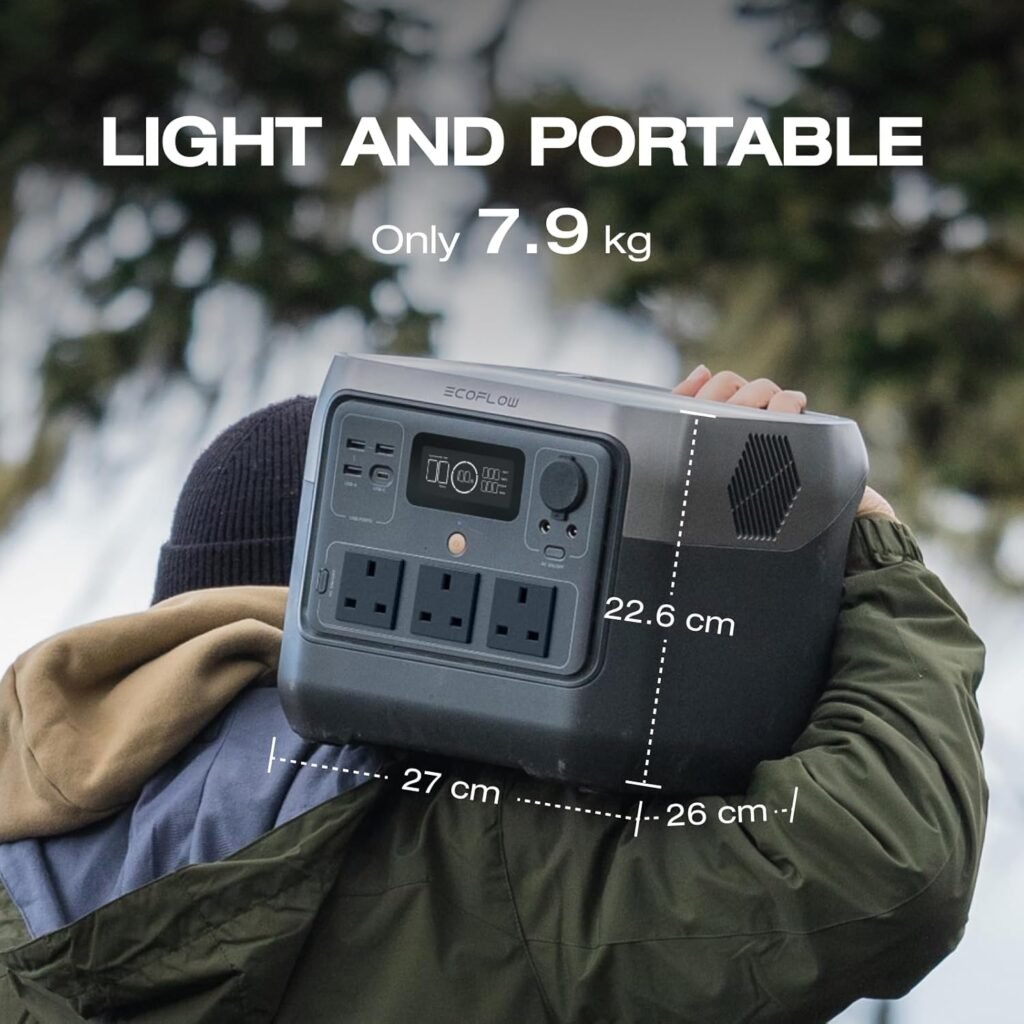 ECOFLOW Portable Power Station RIVER 2 Pro, 768Wh LiFePO4 Battery, 70 Min Fast Charging, 4X800W (X-Boost 1600W) AC Outlets, Solar Generator for Outdoor Camping/RVs/Home Use