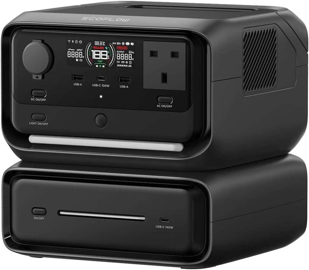 EcoFlow RIVER 3 Max (RIVER 3 PlusEB300) Portable Power Station – 572Wh LFP Battery, 1200W Output, 10 ms UPS, Wireless Connection, Solar Generator for Camping RV EcoFlow RIVER 3 Max (RIVER 3 PlusEB300) Portable Power Station – 572Wh LFP Battery, 1200W Output, 10 ms UPS, Wireless Connection, Solar Generator for Camping RV