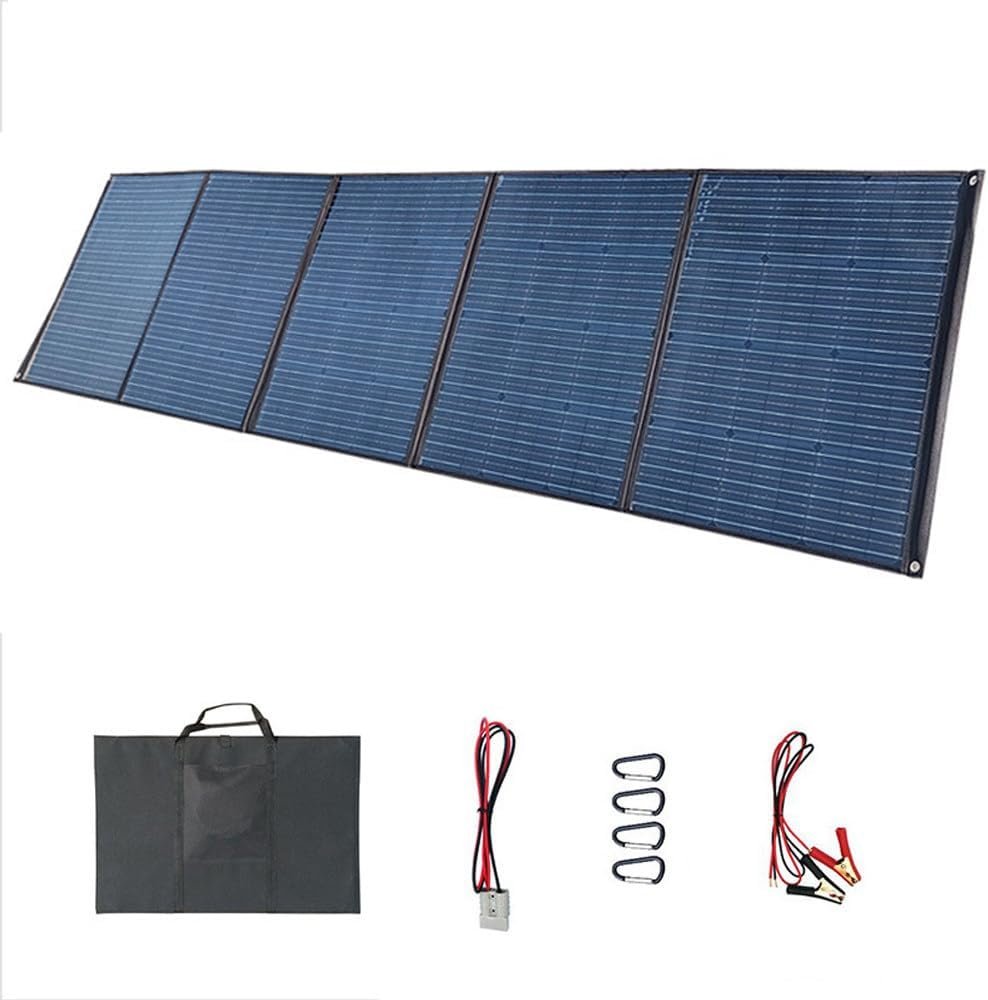 Foldable Solar Panel with Adjustable Stand for Portable Power Stations, Ideal for Outdoor Camping, RV, and Garden Use Foldable Solar Panel with Adjustable Stand for Portable Power Stations, Ideal for Outdoor Camping, RV, and Garden Use