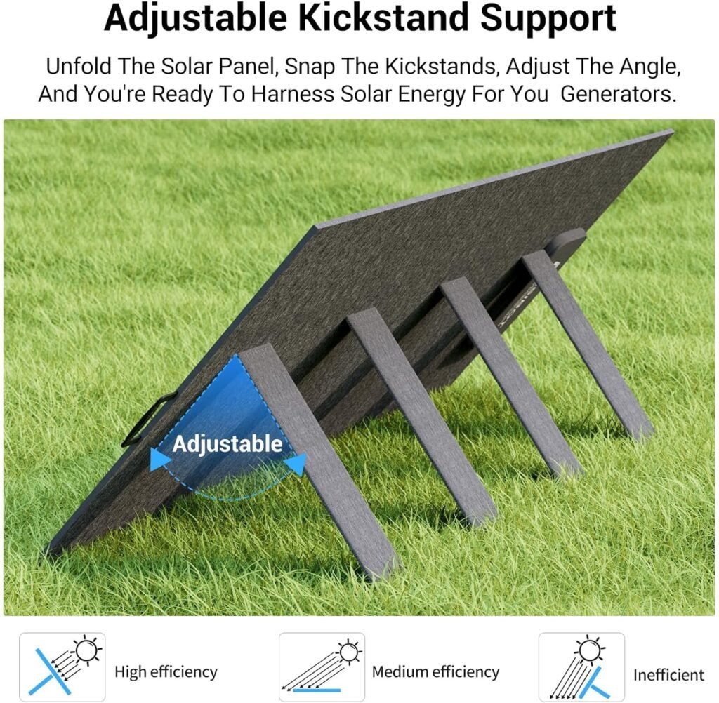 FOSSiBOT Solar Panel SP420: 420-Watt Portable Solar Charging Panel, Power Station F800/F1200/F2400/F3600, Adjustable Bracket, Foldable Solar Charger, RV, Camping, Power Outage