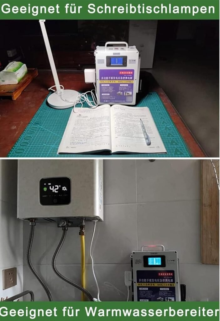 Hand Crank Generator Portable Generator, Portable Power Station for Home Use, 200W USB Charging Emergency Power Supply, Camping Power bank, Outdoor Indoor, RV, Outage