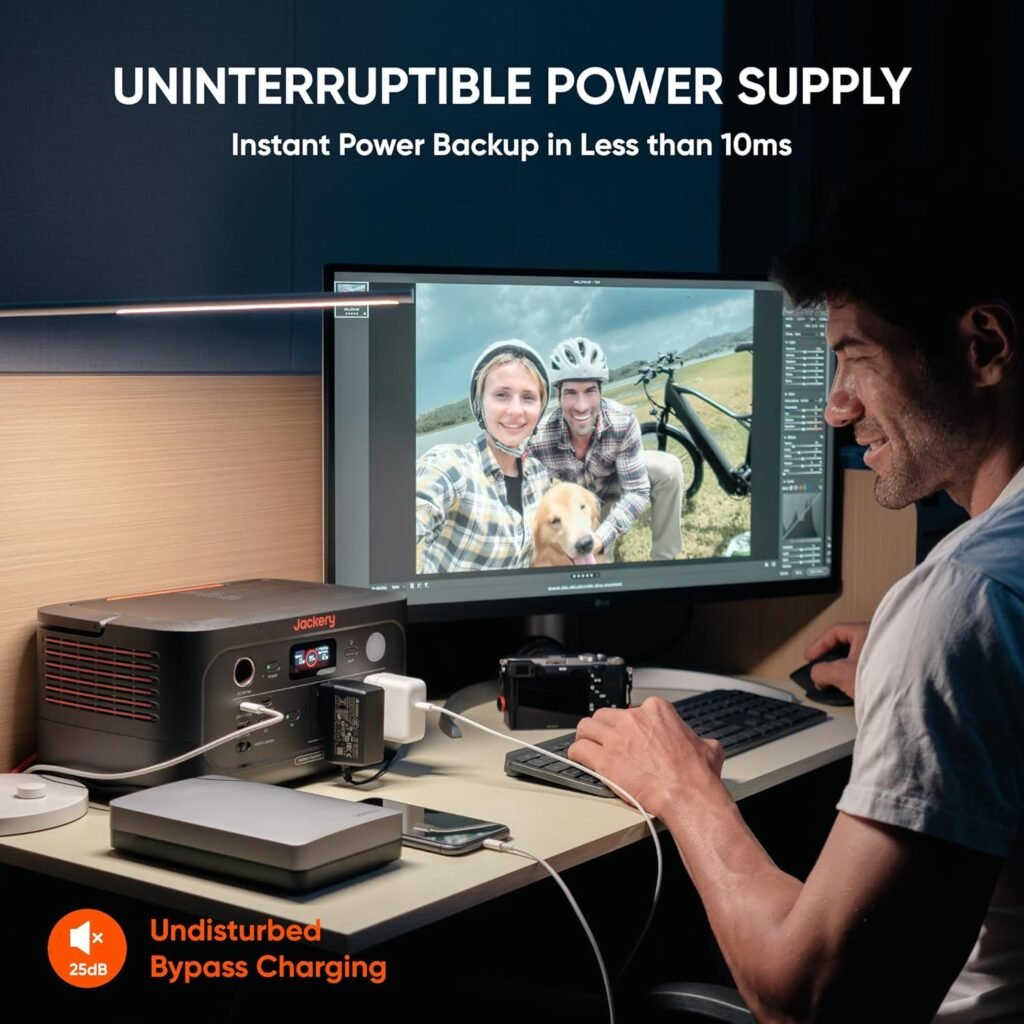 Jackery Explorer 500 v2 Portable Power Station + 100W Solar Panel + 5M Extension Cable, 230V/500W Pure Sine Wave Solar Generator, 500W AC Output Power Station