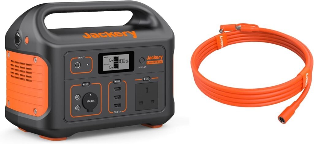 Jackery Solar Generator 500, 518WH Power Station with SolarSaga100W Solar Panel, Mobile Lithium Battery Pack for Holiday RV Camping, Outdoor Adventure, Emergency Jackery Solar Generator 500, 518WH Power Station with SolarSaga100W Solar Panel, Mobile Lithium Battery Pack for Holiday RV Camping, Outdoor Adventure, Emergency
