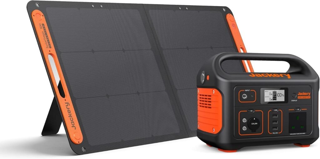 Jackery Solar Generator 500, 518WH Power Station with SolarSaga100W Solar Panel, Mobile Lithium Battery Pack for Holiday RV Camping, Outdoor Adventure, Emergency Jackery Solar Generator 500, 518WH Power Station with SolarSaga100W Solar Panel, Mobile Lithium Battery Pack for Holiday RV Camping, Outdoor Adventure, Emergency