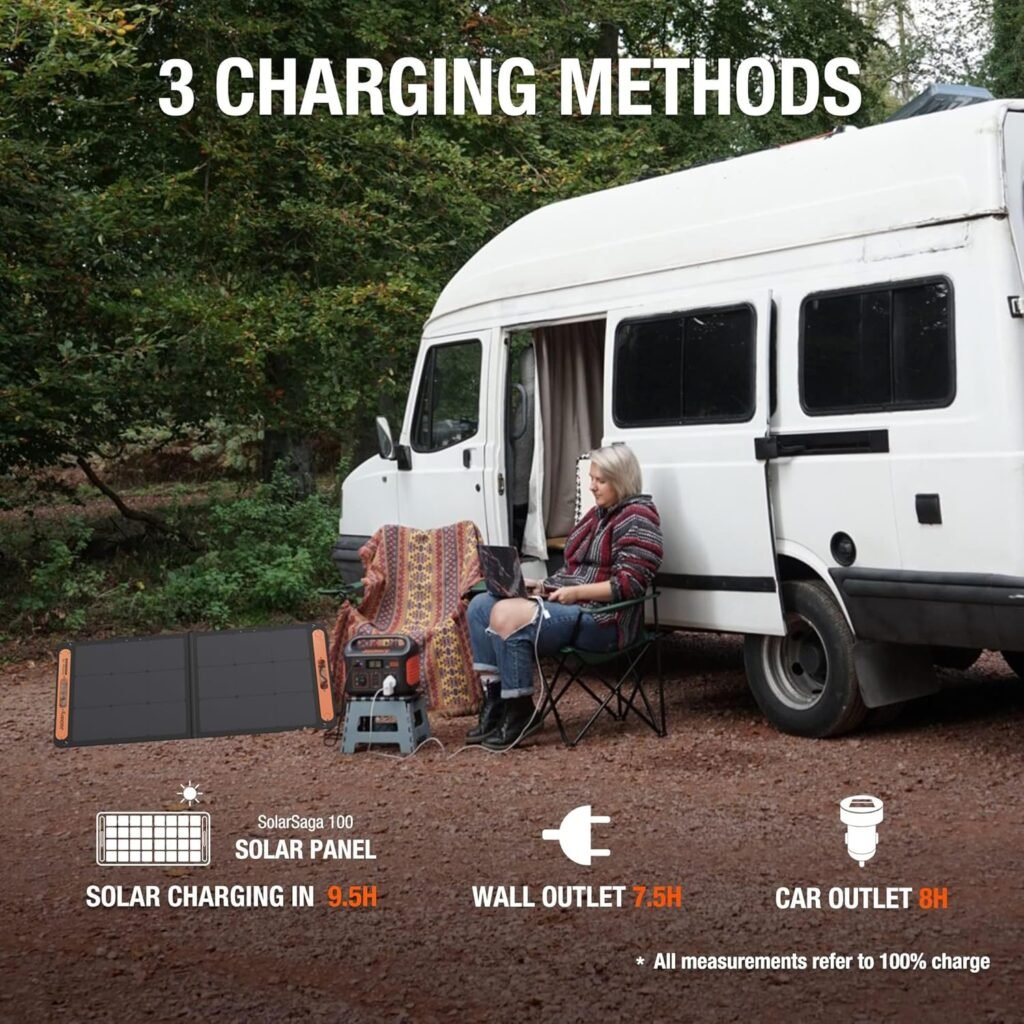 Jackery Solar Generator 500, 518WH Power Station with SolarSaga100W Solar Panel, Mobile Lithium Battery Pack for Holiday RV Camping, Outdoor Adventure, Emergency Jackery Solar Generator 500, 518WH Power Station with SolarSaga100W Solar Panel, Mobile Lithium Battery Pack for Holiday RV Camping, Outdoor Adventure, Emergency