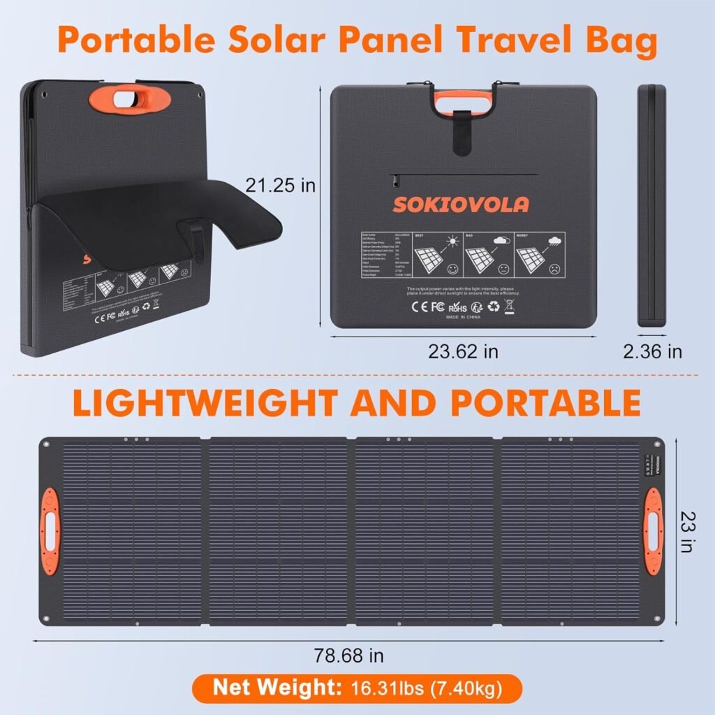 N-Type 16BB 200W Portable Solar Panel for EF/Jackery/Bluetti/Anker Power Station 20V Foldable Solar Panel 25% High Efficiency IP68 Waterproof for Outdoor Trip RV Camping Blackout Off Grid N-Type 16BB 200W Portable Solar Panel for EF/Jackery/Bluetti/Anker Power Station 20V Foldable Solar Panel 25% High Efficiency IP68 Waterproof for Outdoor Trip RV Camping Blackout Off Grid