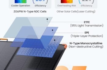 N-Type 16BB 350W Portable Solar Panel review