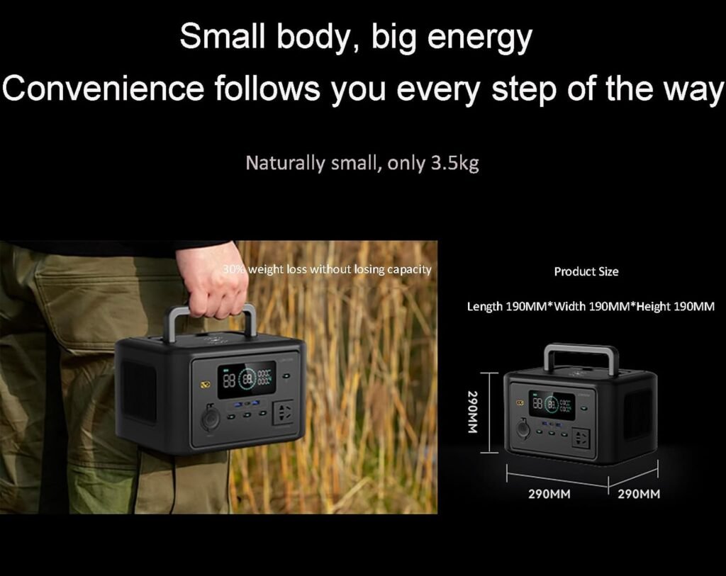 Portable Power Station 288wh Power Bank With Ac Power Outlet 300w/100V-240V, Solar Power Bankfor Outdoor Campers, Rvs, Emergency Backup