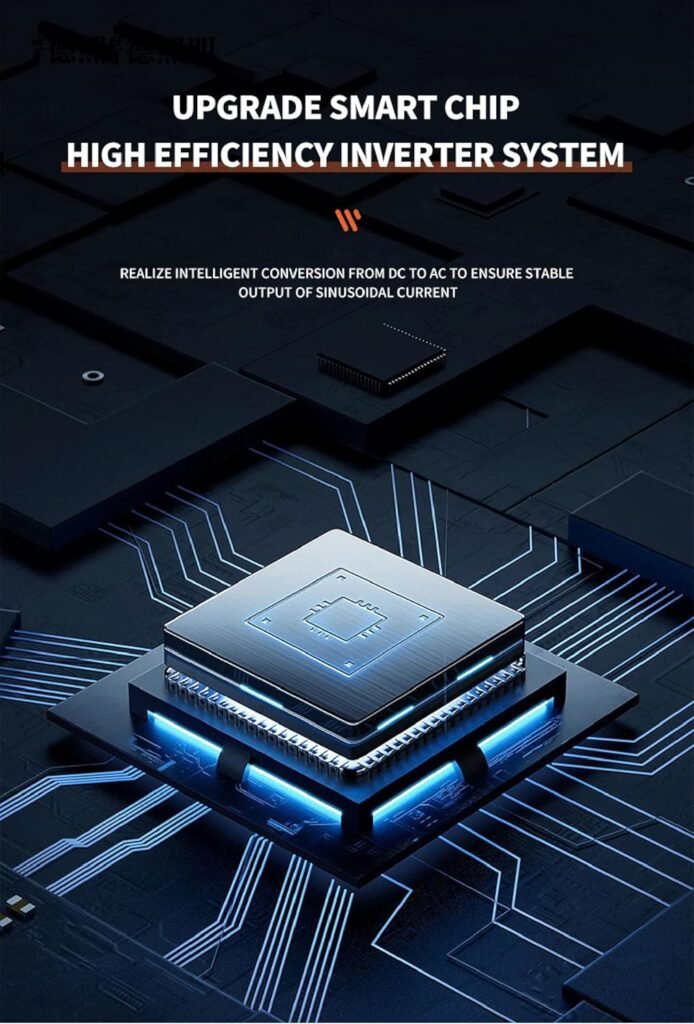 Portable Power Station 300w (500w Peak), Solar Generator with 100v-220v Ac Outlet, Pure Sine Wave Power Station with Led Light