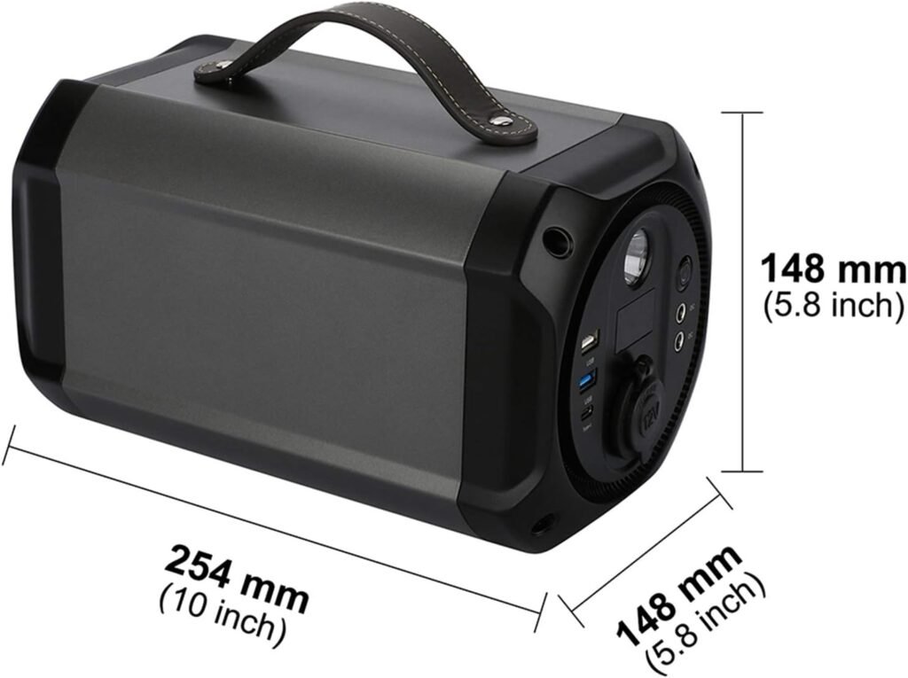 Portable Power Station, 300W Backup Lithium Battery Pure Sine Wave AC Outlet Solar Generator for Camping RV Home Emergency