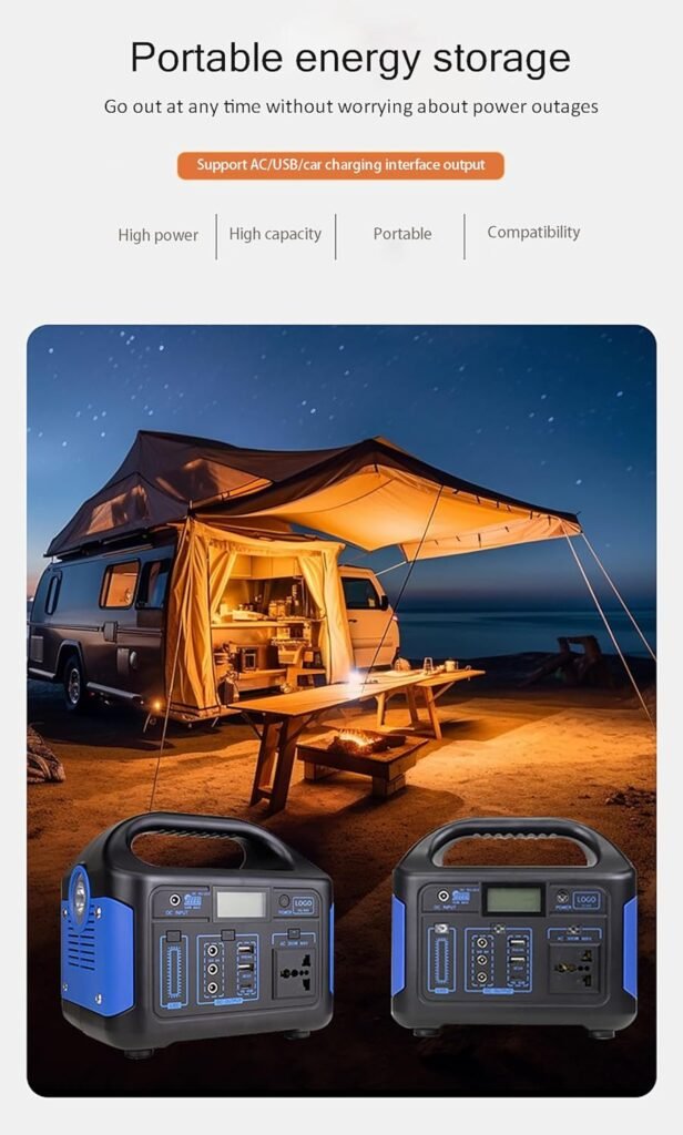 Portable Power Station 300w, Solar Generator Lithium Battery Portable Power Bank with 100V-240V Ac Power Socket for Home Camping Emergency Backup