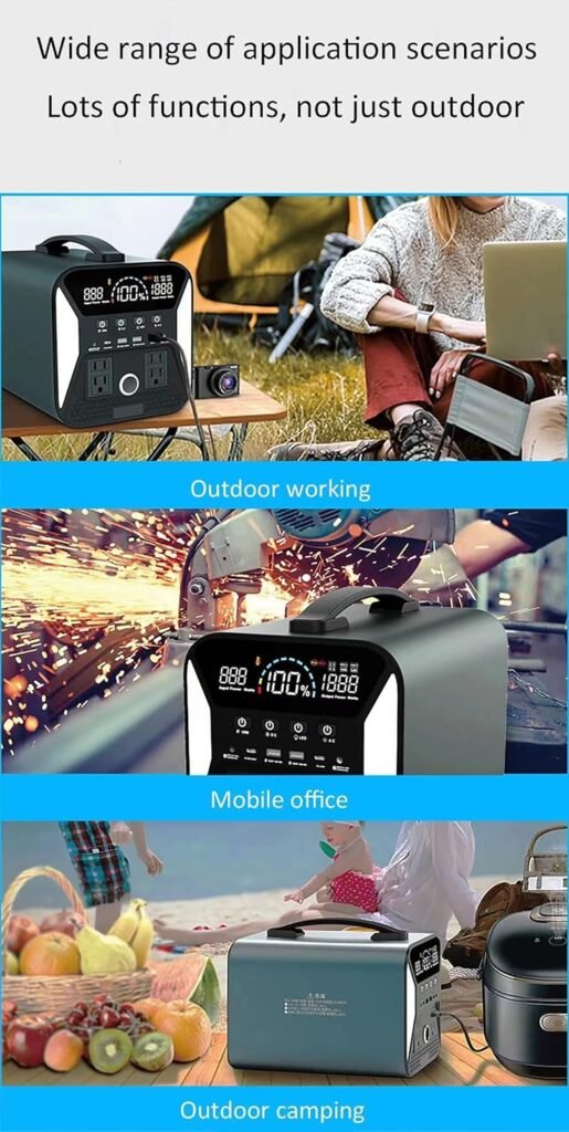 Portable Power Station 300W/500W, 307.84Wh/500.24Wh Portable Battery Emergency Power Station,Solar Generator for Outdoors,Camping,RVs, Home Backup Power