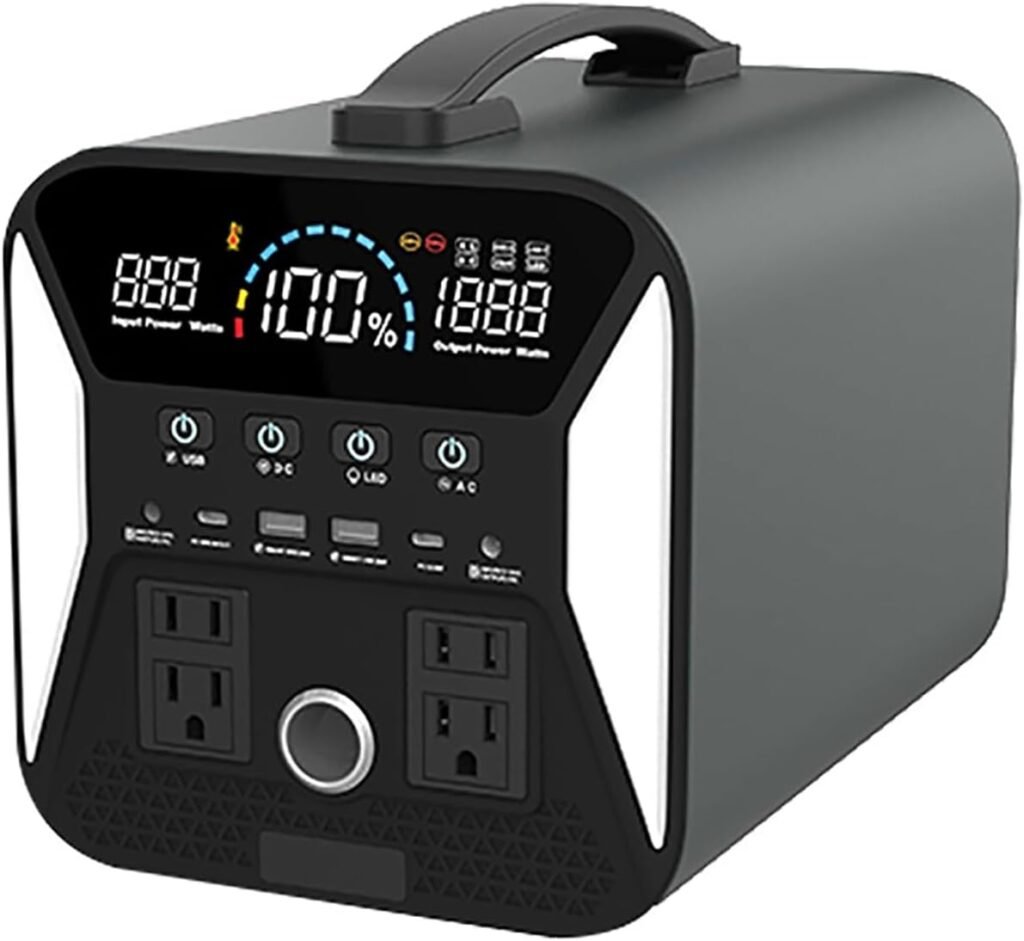 Portable Power Station 300W/500W, 307.84Wh/500.24Wh Portable Battery Emergency Power Station,Solar Generator for Outdoors,Camping,RVs, Home Backup Power