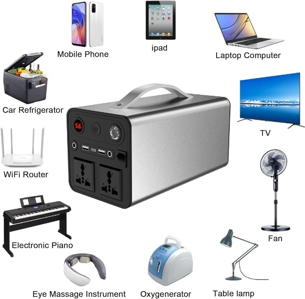 Portable Power Station - Emergency Power Supply for Camping, Outdoor Adventures, and Travel - Laptop Power Bank for Explorers