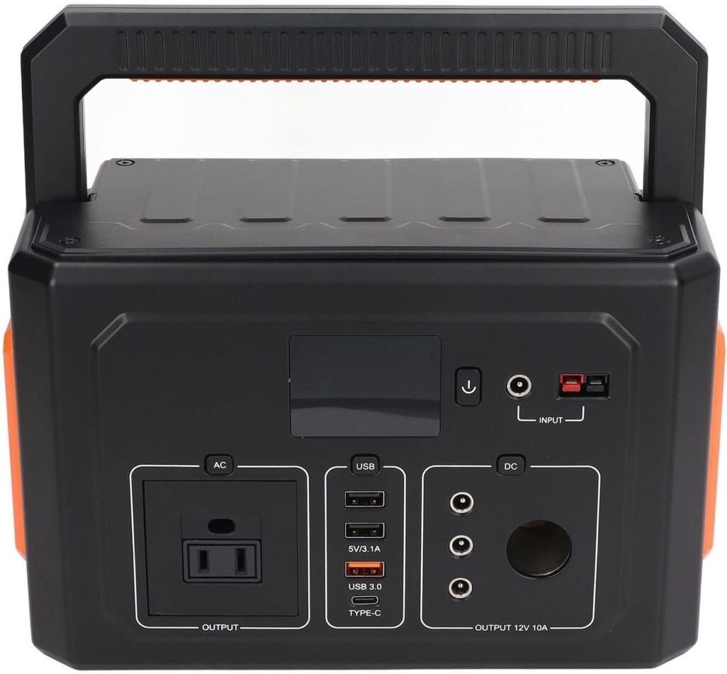 Portable Solar Power Station for Camping 400W, Lightweight Lithium Battery Backup Power Generator for Outdoor Activities (UK Plug)