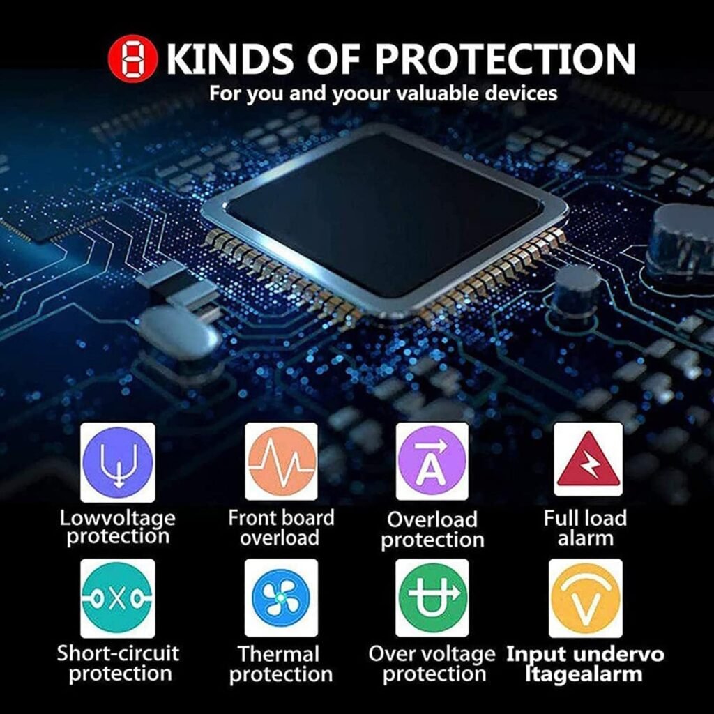 Pure Sine Wave Inverter Sine Wave Transformer Plug Car Travel Outdoor RV Battery Generator Portable Power Station (60Vto110V 5000W)