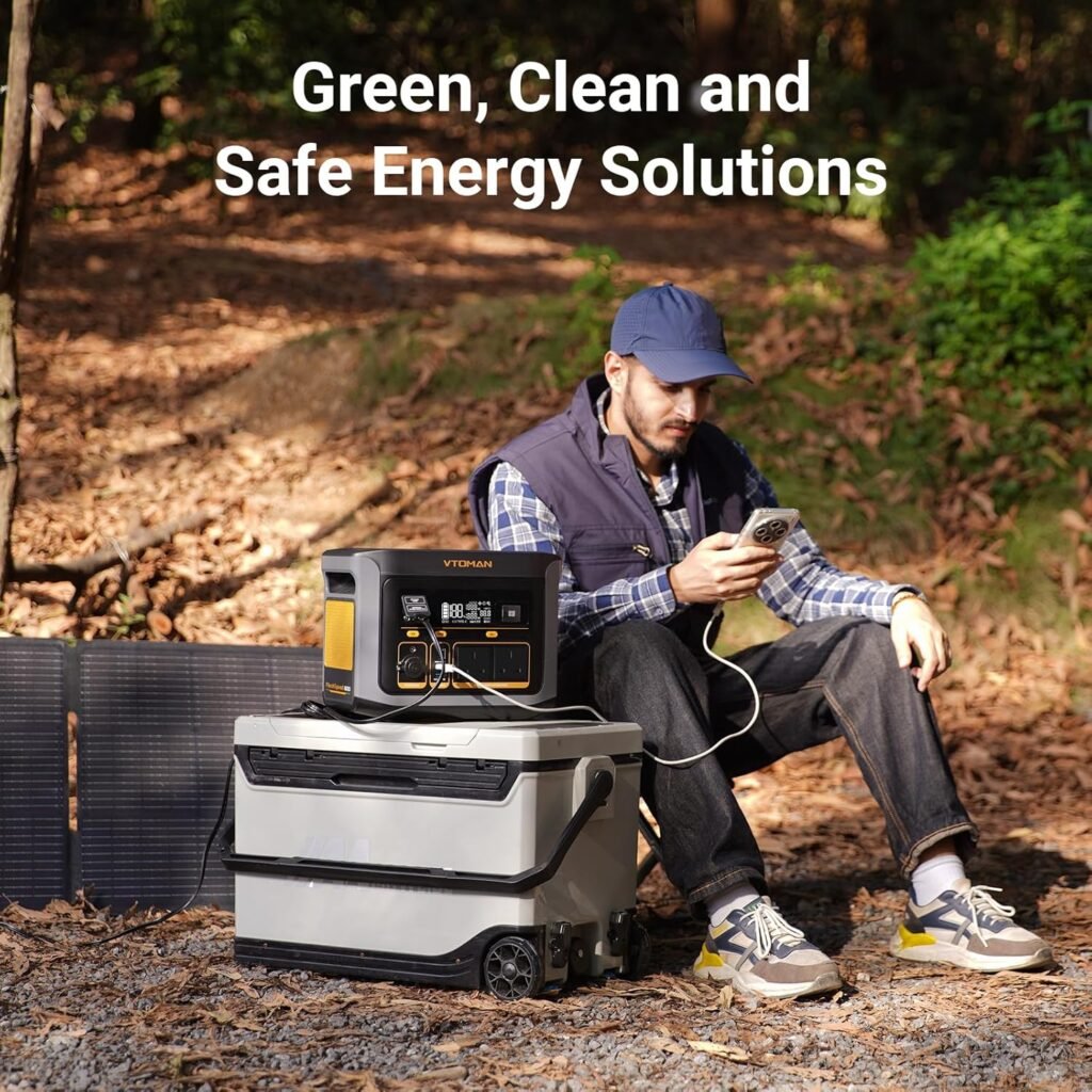 VTOMAN FlashSpeed 600 Portable Power Station with 110W Solar Panel - 499Wh/600W(1200W Peak) Solar Generator with LiFePO4 Battery, 100W USB-C, 60 Min Fast Charging 0-80% for Camping, Fishing, RVs