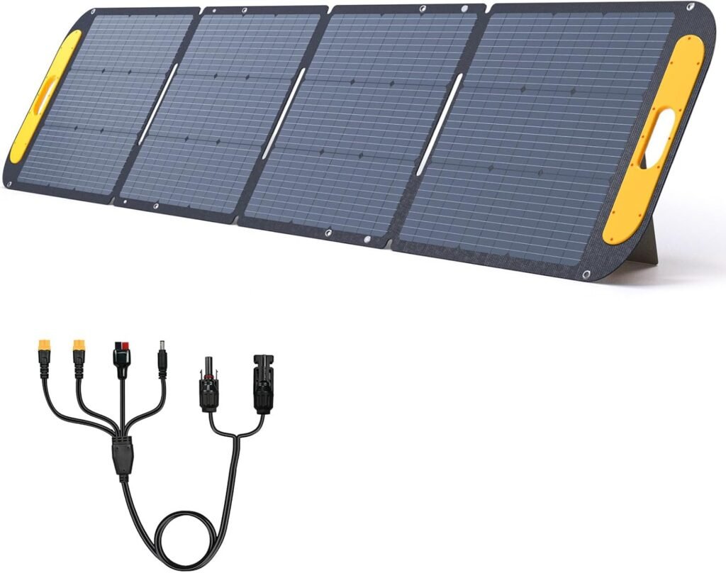 VTOMAN VS400 Portable Solar Panel 400W 43V - 25% Efficiency Foldable Solar Panel, IP67 Waterproof, MC4 Anderson XT60 DC5521 Adapters  Adjustable Kickstands, Off-Grid Power for Home, Camping