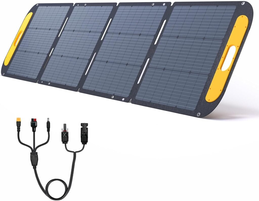 VTOMAN VS400 Portable Solar Panel 400W 43V - 25% Efficiency Foldable Solar Panel, IP67 Waterproof, MC4 Anderson XT60 DC5521 Adapters  Adjustable Kickstands, Off-Grid Power for Home, Camping