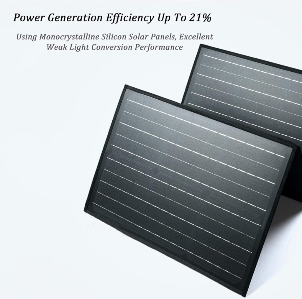 200W Portable Solar Panel Charger Kit, Foldable  Waterproof, Outdoor Monocrystalline Cell Solar Panel for RV, Boat  Camping