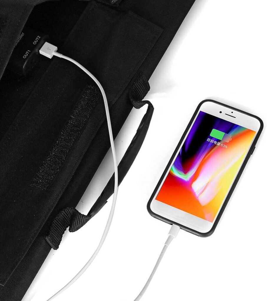 AIZYR 300W 18V Monocrystalline Foldable Solar Panel - Portable olar Power Charger with 5V USB Port for Camping/Boat/RV/Travel/Home Working