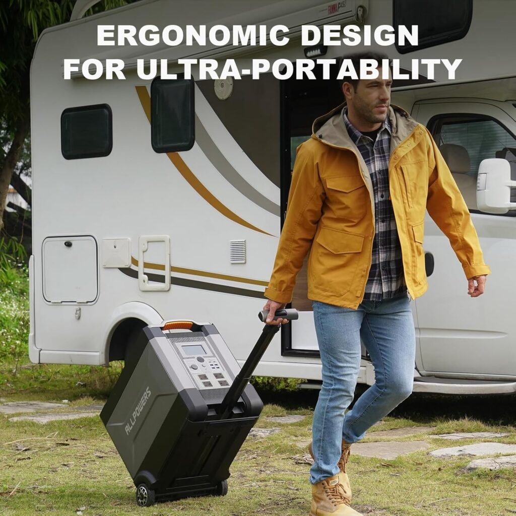 ALLPOWERS R4000 3456Wh LiFePO4 Portable Power Station, Huge 4000W AC Output Portable Home Battery, 0-100% in 1.2 Hours, UPS Solar Generator For Home Backup, Travel, Outdoor Camping