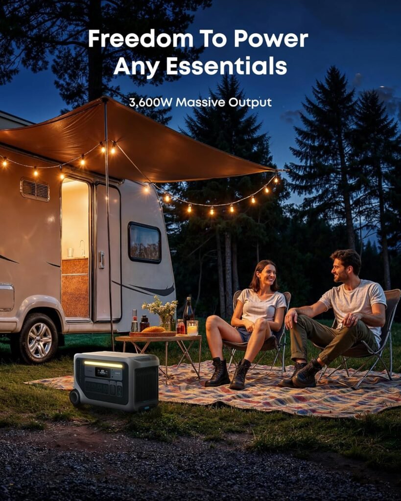 Anker SOLIX F3000 Portable Power Station, 3,072Wh, 3,600W, 230V Output, Solar Generator for Camping, RVs, and Emergencies