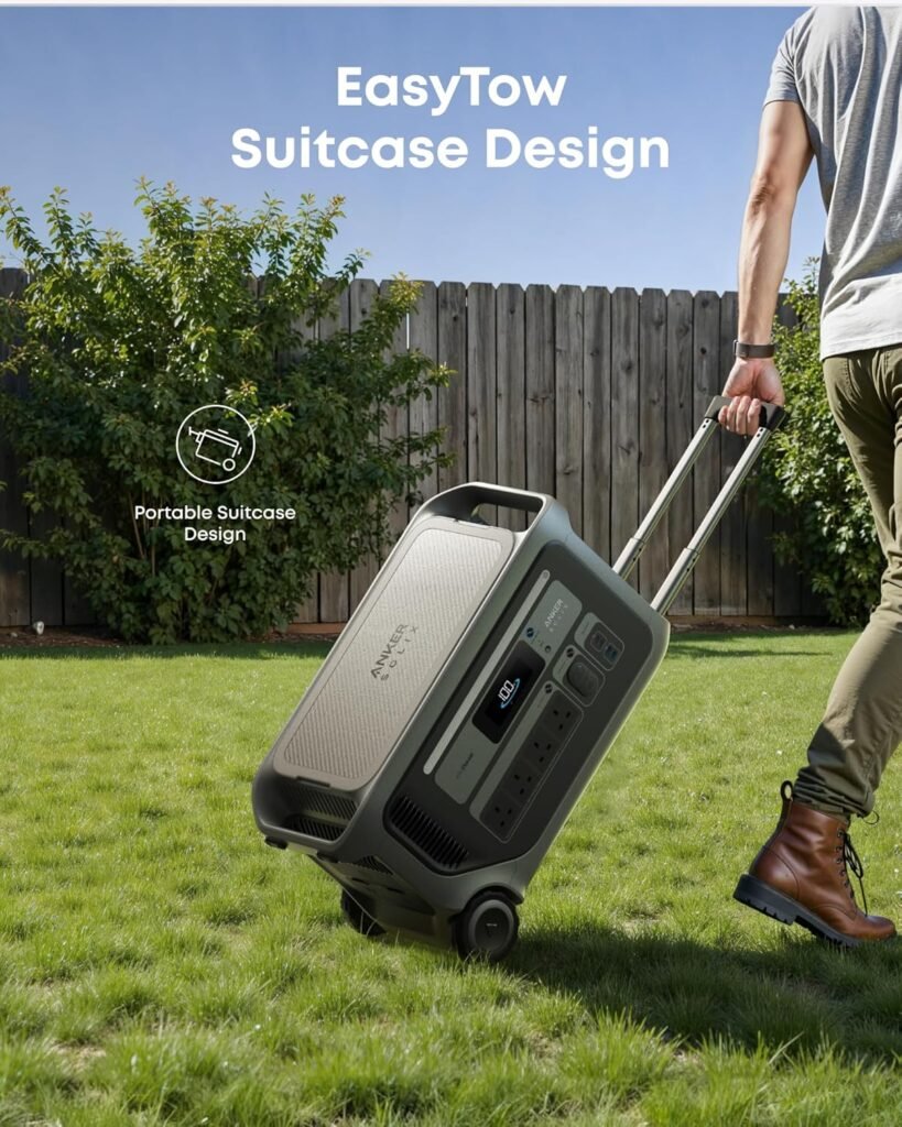 Anker SOLIX F3000 Portable Power Station, 3,072Wh, 3,600W, 230V Output, Solar Generator for Camping, RVs, and Emergencies