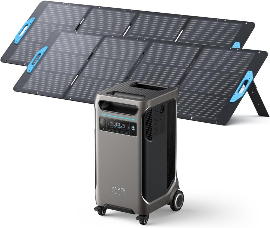 Anker SOLIX F3800 Portable Power Station, 3840Wh, LiFePO4 Batteries, Ultra-High 6000W AC Output, Solar Generator for Home Backup, RVs, Emergencies, Power Outages, and Outdoor Campin