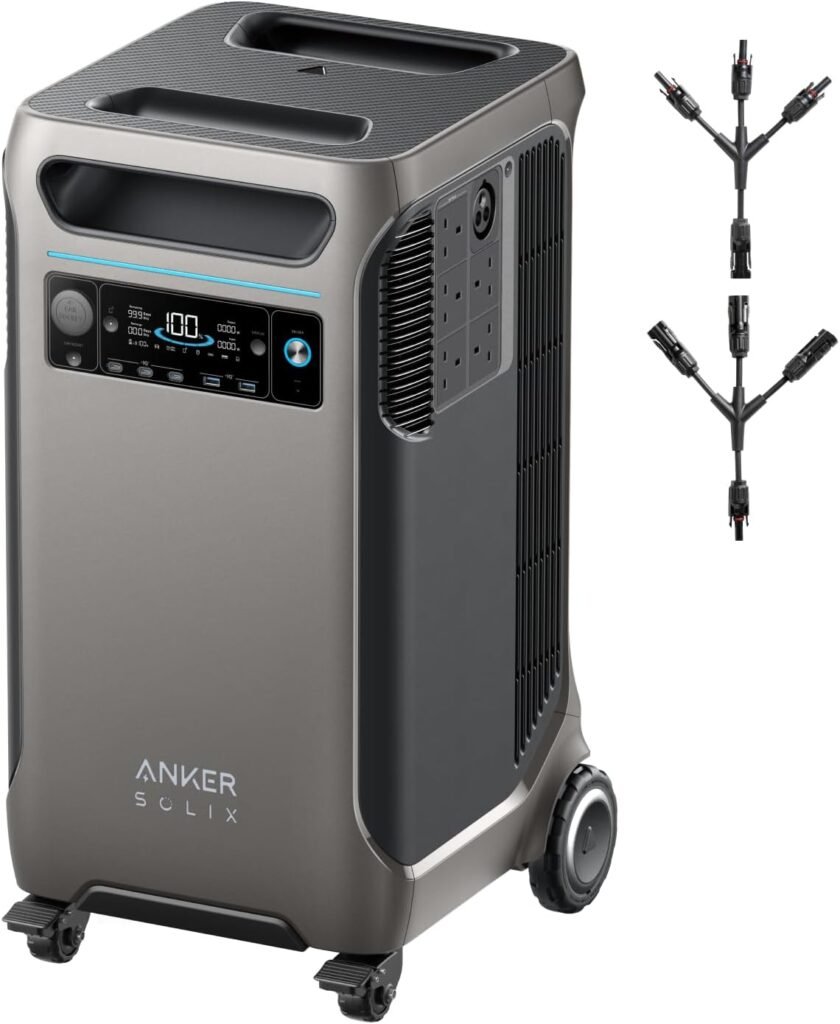 Anker SOLIX F3800 Portable Power Station, 3840Wh, LiFePO4 Batteries, Ultra-High 6000W AC Output, Solar Generator for Home Backup, RVs, Emergencies, Power Outages, and Outdoor Campin
