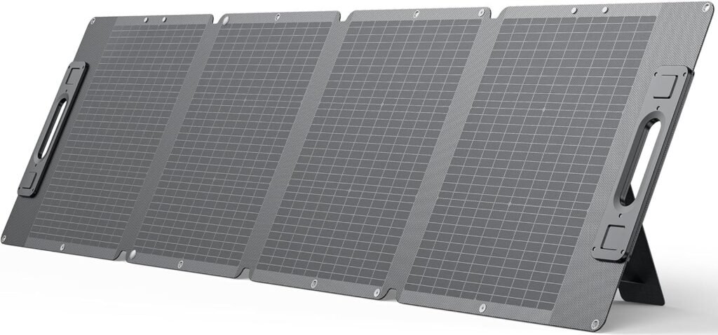 Dabbsson 2023 Upgraded 210Watt Portable Solar Panel for Power Station, with Adjustable Kickstand, High-Efficiency Monocrystalline PV Module, Waterproof IP67 for Outdoor Camping, RV, Blackout