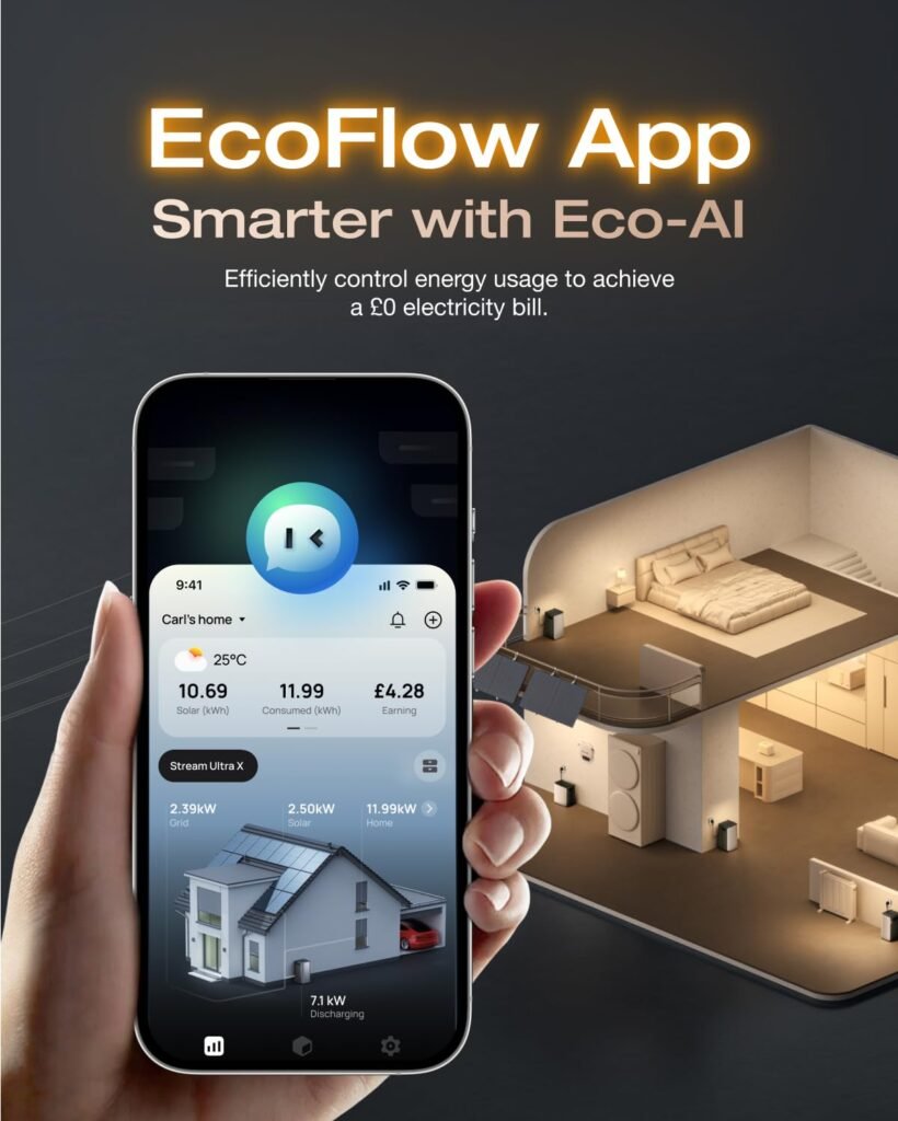 ECOFLOW STREAM Ultra X Balcony Power Station with Memory 1800 W, 3.84 kWh Memory for Balcony Power Plant, 4 x 450 W Solar Panels, 2300 W Dual AC Connections, Expandable to 23 kWh, 6000 Charging Cycles ECOFLOW STREAM Ultra X Balcony Power Station with Memory 1800 W, 3.84 kWh Memory for Balcony Power Plant, 4 x 450 W Solar Panels, 2300 W Dual AC Connections, Expandable to 23 kWh, 6000 Charging Cycles