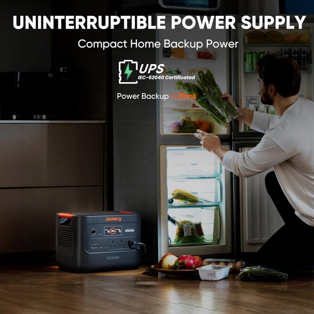 Jackery Explorer 3000 v2 Portable Power Station, Smaller  Lighter 3kWh LiFePO4 Solar Generator, 1.4H Fast Charge, 2990W/3072Wh Camping Power Pack for Power Outages, RVing, Home Use, Emergencies