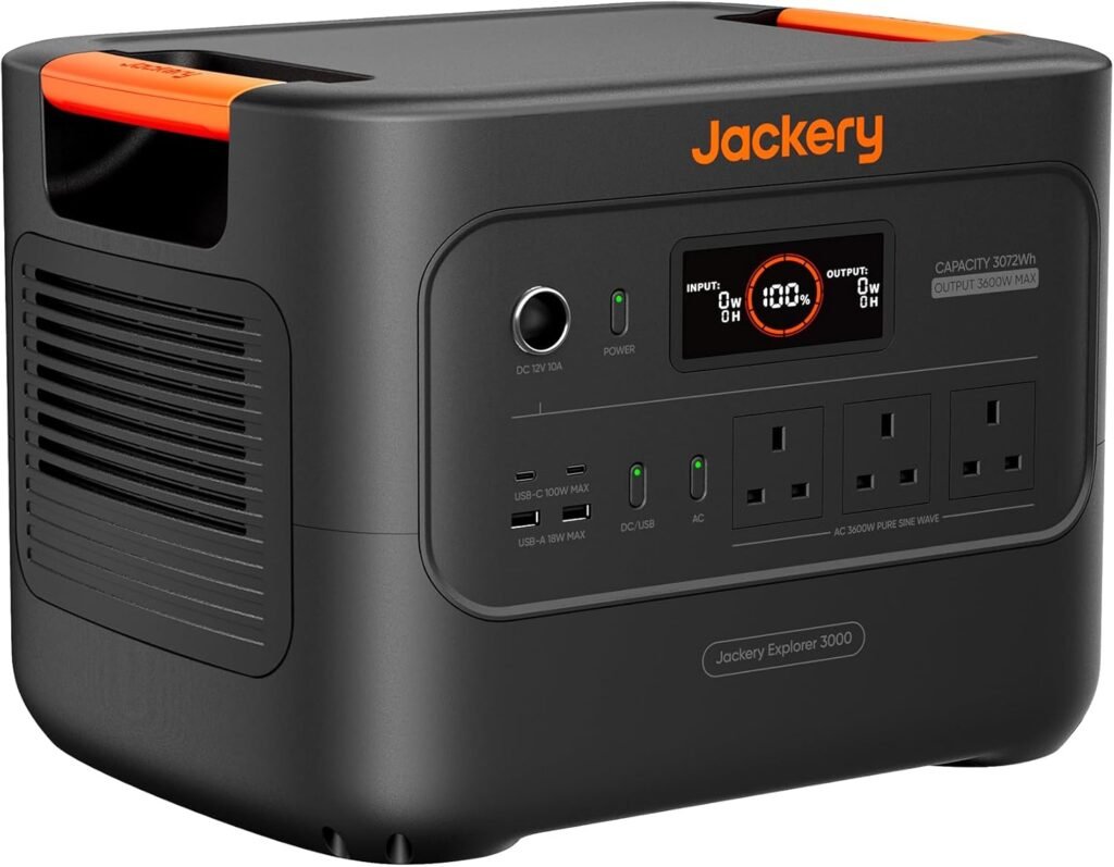 Jackery Explorer 3000 v2 Portable Power Station, Smaller  Lighter 3kWh LiFePO4 Solar Generator, 1.4H Fast Charge, 2990W/3072Wh Camping Power Pack for Power Outages, RVing, Home Use, Emergencies