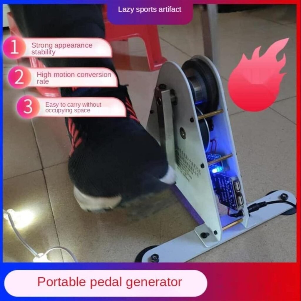 Outdoor Charger Generators 100W Portable Generator， Hand Crank Charger Generator Emergency Power Supply， USB Vehicle Charging Generator, Fitness Electric Trainer Spinning Bike