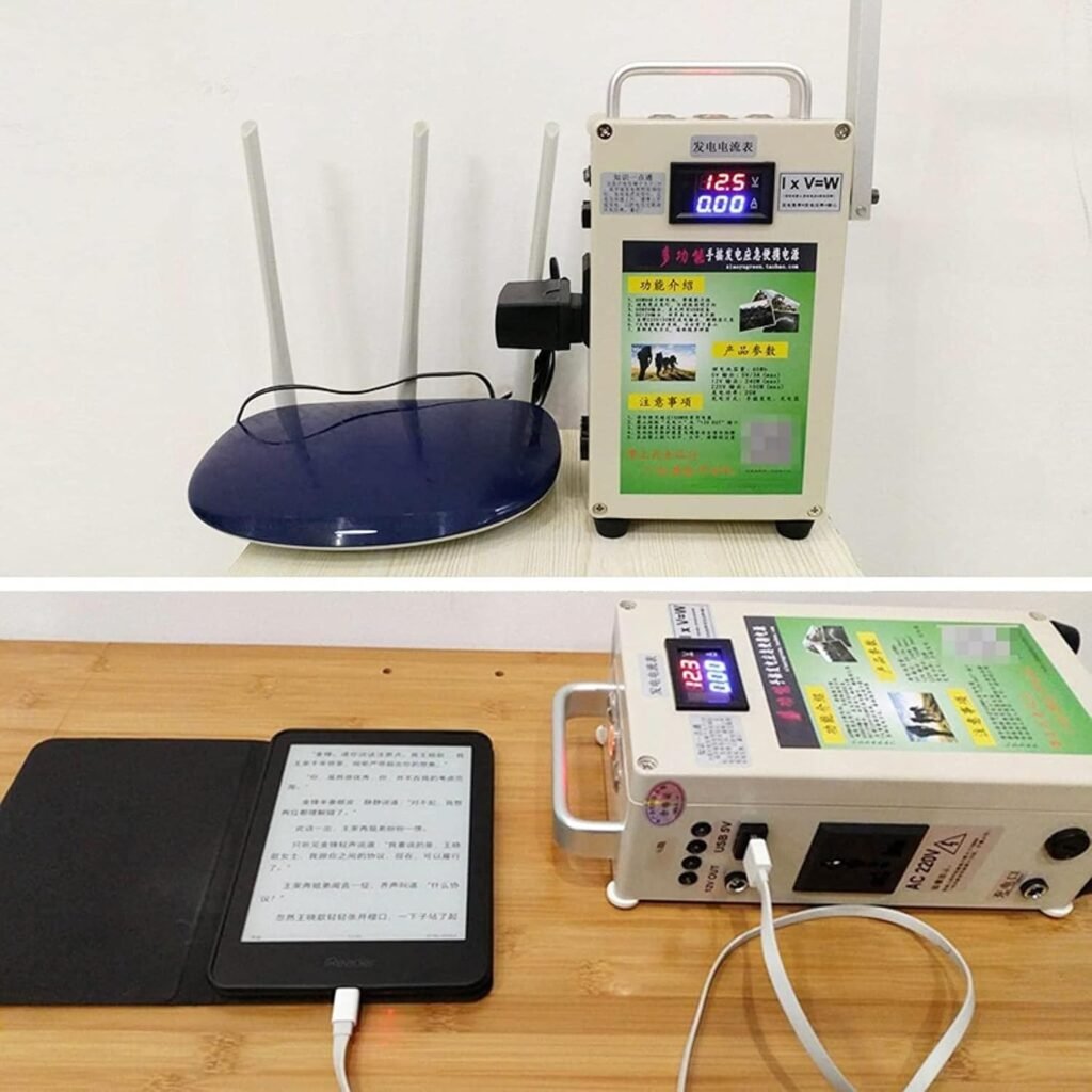 Outdoor Charger Generators 150W Hand Crank Generator, Camping Hand Crank Generator For Mobile Phone Charging,Portable Power Station With 220V Outlets DC12V USB5V Emergency Power Supply(110v)